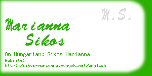 marianna sikos business card